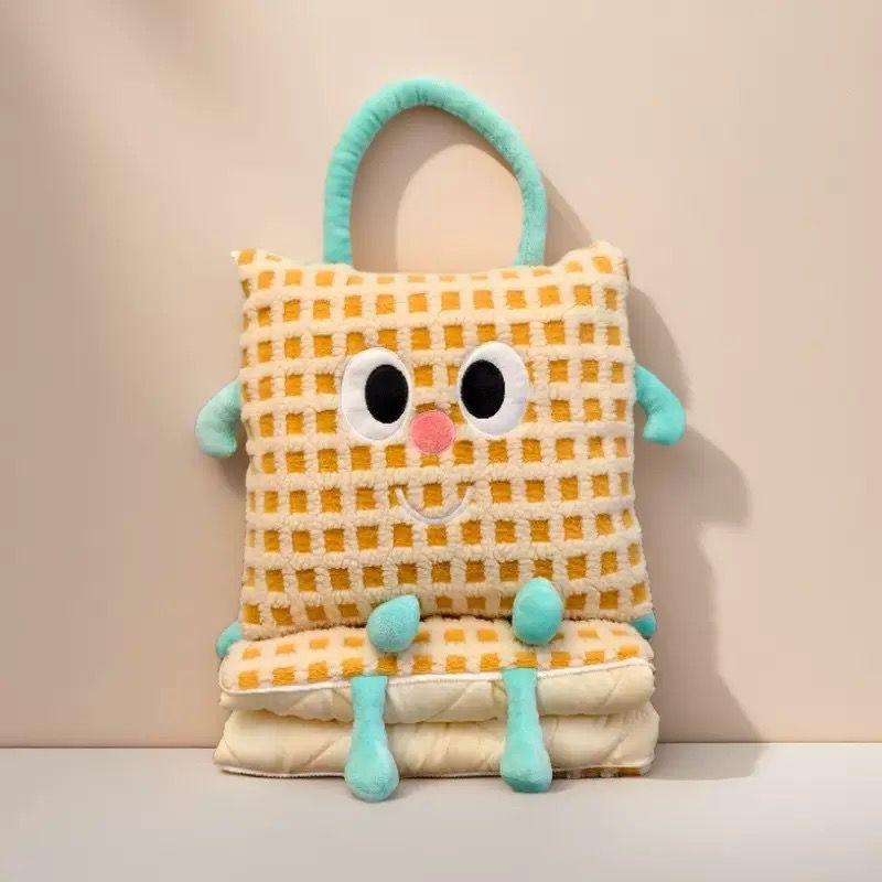 Dopamine 2-in-1 Pillow & Quilt: Cute Nap Blanket/Cushion for Car, Office, Sofa