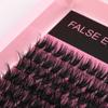 Volume Wispy Lash Clusters Fluffy D Curl 8 to 16mm Mink Eyelash Extensions for Party and Daily Wear