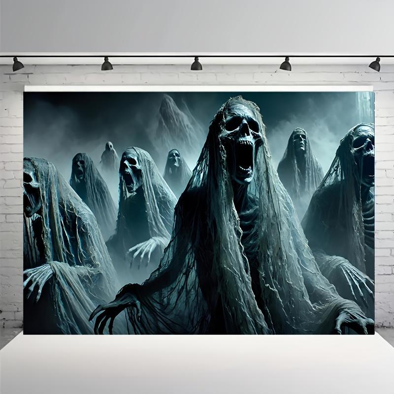 The Ghost in the Dark - Vibrant polyester backdrop fabric, suitable for partieszyc