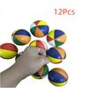 12Pcs Expression Soft Balls Toy Beach Sponge Stress Ball Squeeze Smiley Face Pu Foam For Kids Adult Sports Decompress Toy Ball