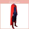 Macacão Premium Superman Homem de Aço Collants Macacão Capa Fantasia Cosplay de Halloween
