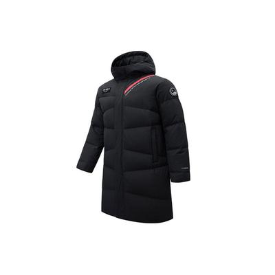 Mid-Length Hooded Down Jacket With Fiery Tech Men Outerwear Black 152147945-2