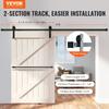8FT Sliding Barn Door Hardware Kit, 330LBS Loading Heavy Duty Barn Door Track Kit for Single Door, Fit 3.7-4.3FT Wide and 1.3"-1.8" Thick Door Panel,