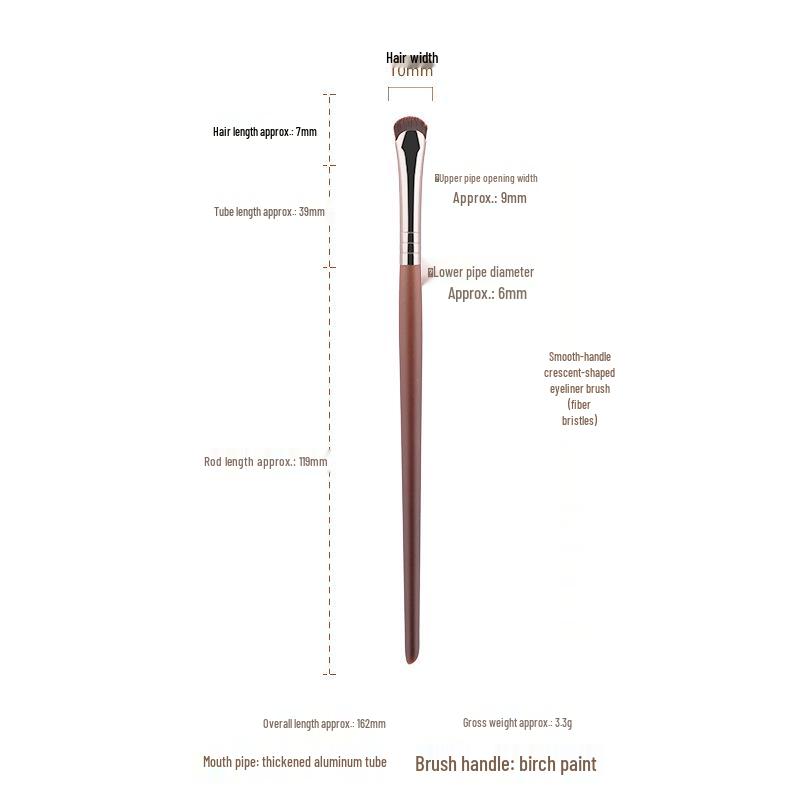 Crescent Eye Detail Brush: Small Fan Blade for Eyeliner and Eyeshadow