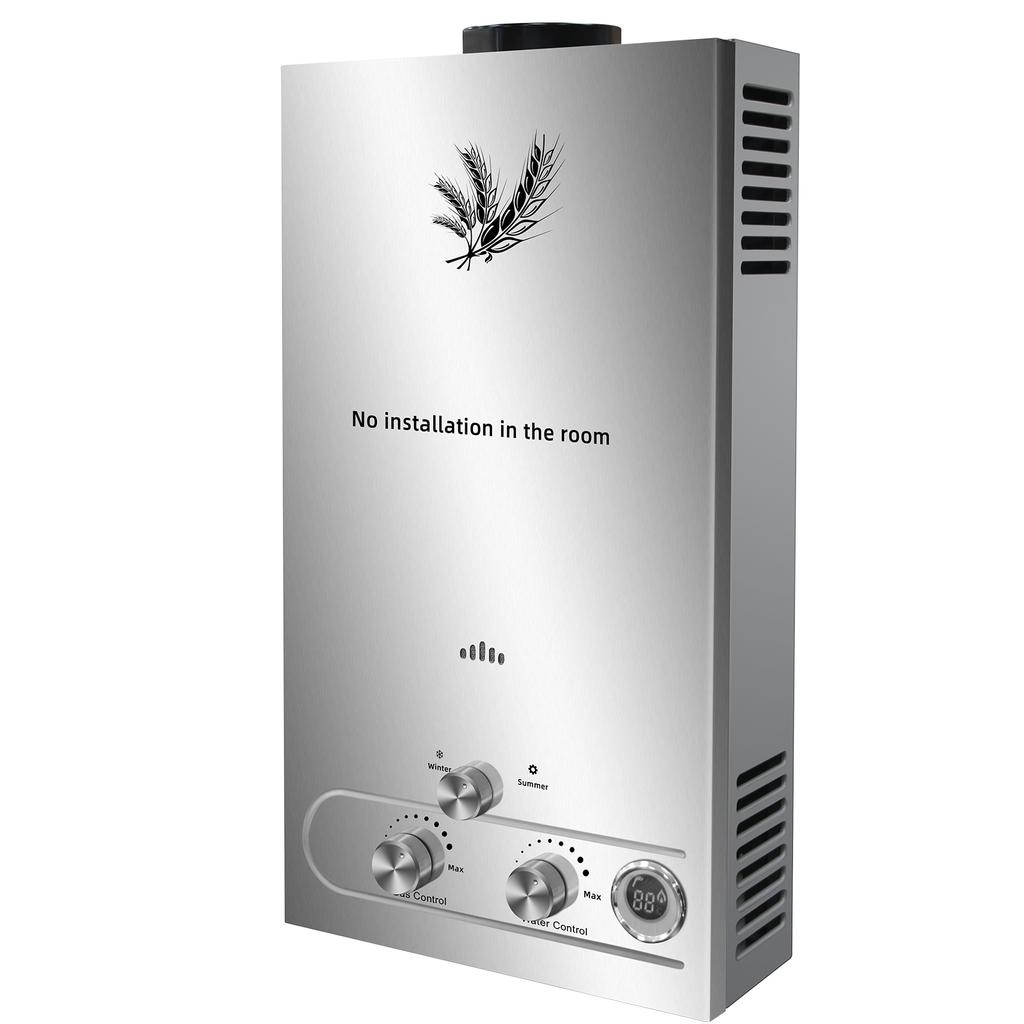 SIHAO 6L 8L 10L 12L 16L 18L GPL Portatile Scaldabagno Istantaneo a Gas Propano GPL Murale Senza Serbatoio Display Digitale