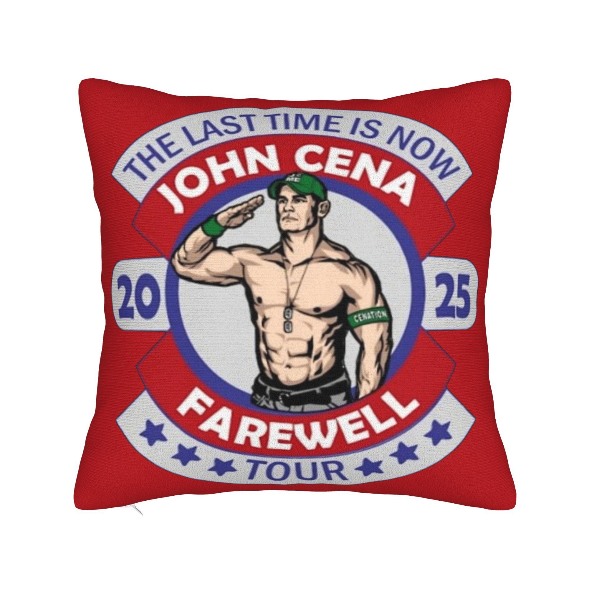 John Cena Never Give Up Square Pillow Cases You Can t See Me Cushion Covers Customized Zippered Decor Pillowcase for Home 18 12x12Inch