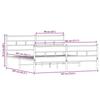 VidaXL Metal Bed Frames Without Mattress Sonoma Oak 180x200 Cm, Double Bed, Bedroom Furniture, Guest Bed, 3308472