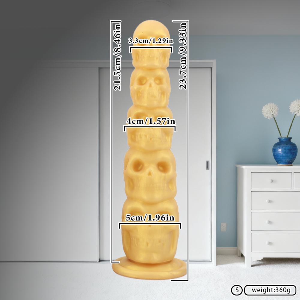 Extra Large Skull-Shaped Silicone Butt Plug Expander Adult Erotic Toy
