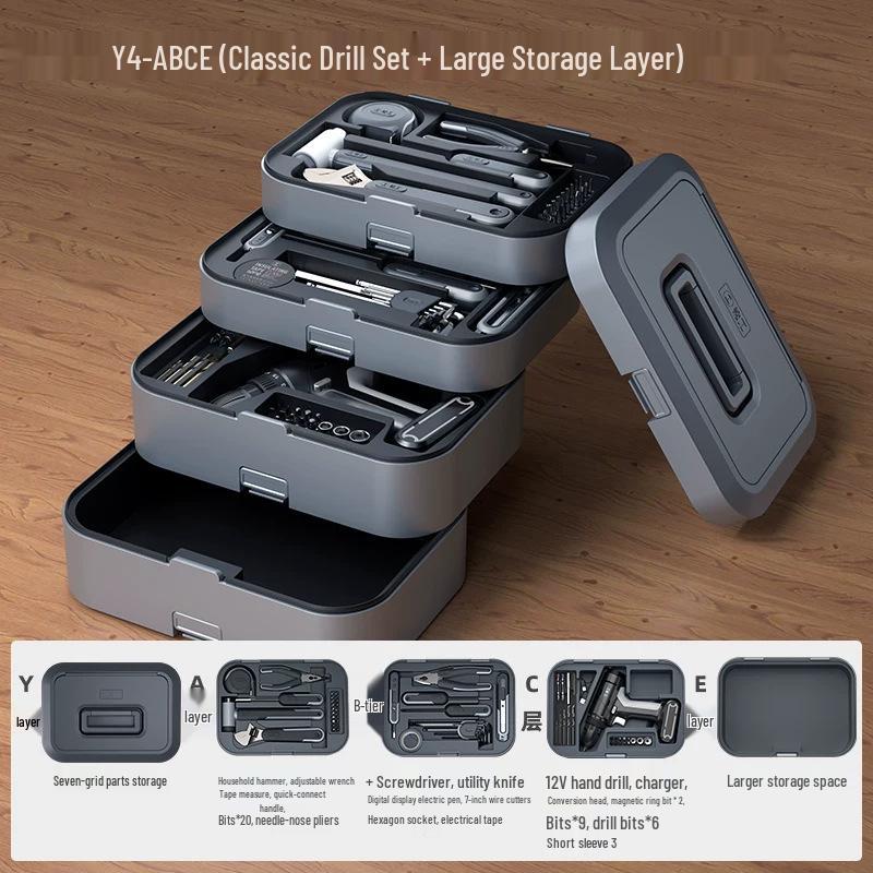 Green Forest Multifunctional Tool Set: Complete Household Hardware Repair Kit