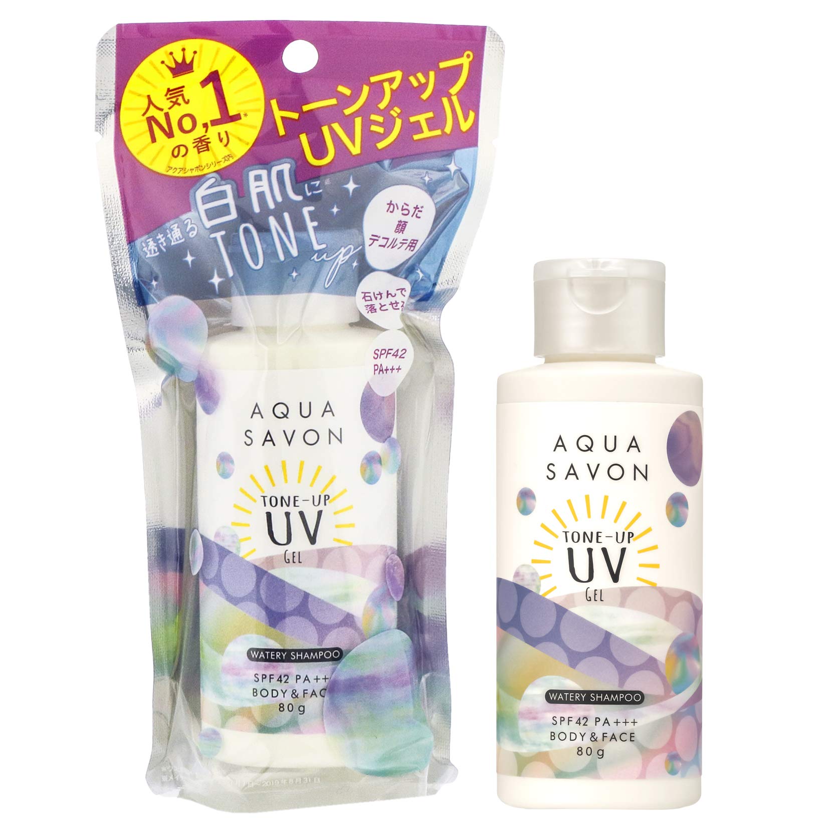 

AQUA SAVON Aqua Soap Tone Up UV Gel Watery Shampoo Fragrance 80g Солнцезащитный крем