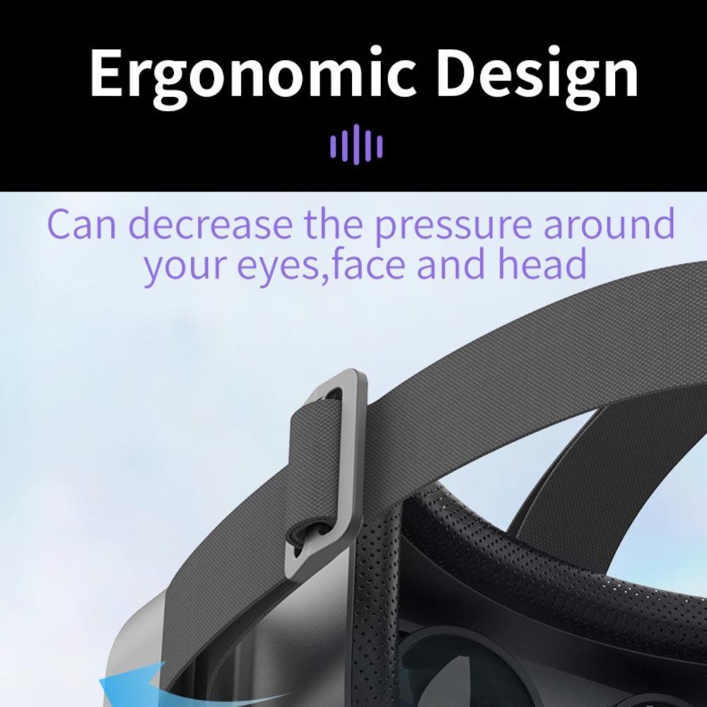 3D Virtual Reality Glasses  - Smartphone Compatible VR Headset for Immersive Movie Watching & Gaming, 100° Panorama Digital VR Goggles