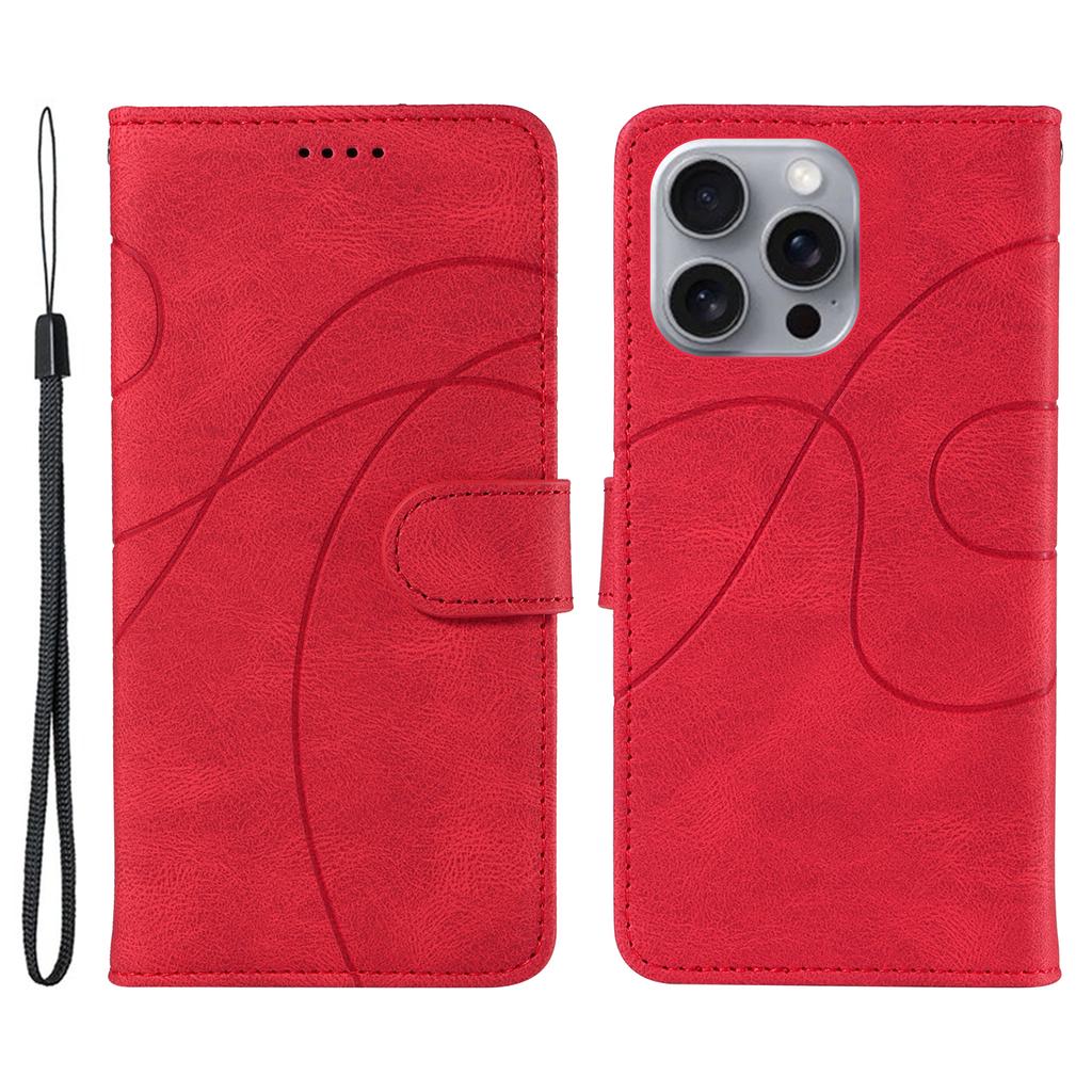 Pro iPhone 16 Pro Max Case Kožený stojánek se vzorem flip krytu telefonu