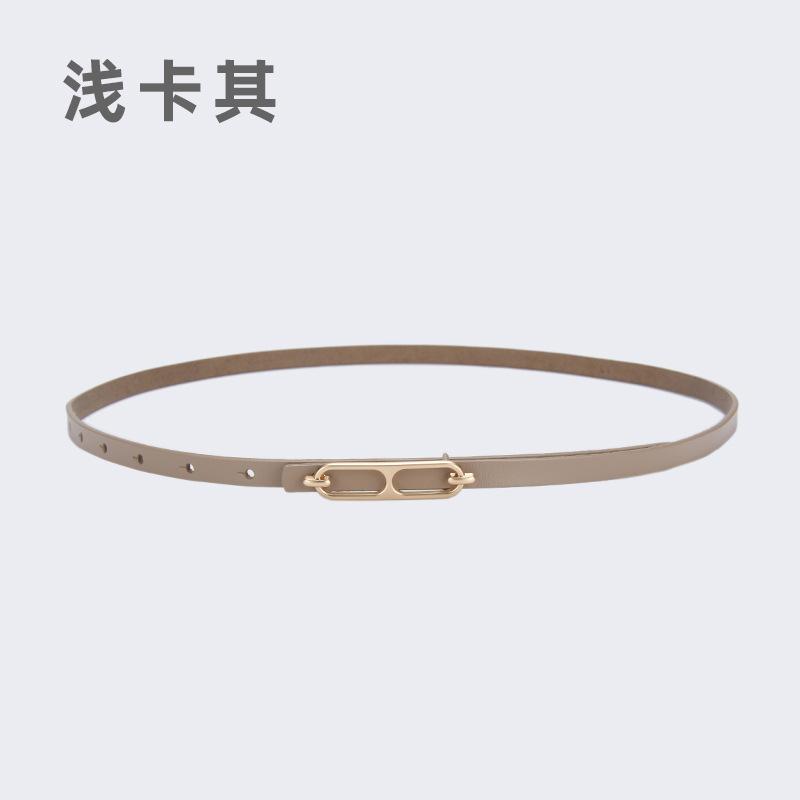 Simple Leather Thin Belt Decorative Dress Waist Chain Women'S Suit With Coat Sweater Jeans Belt