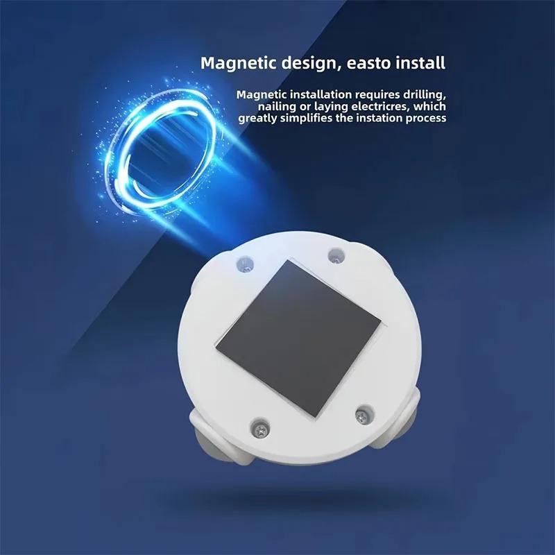 Magnetic Mount Bedside Nightlight with Human Body Induction Rechargeable Battery Powered Cordless Wall Lamp for stairways, closets, bedside tables,