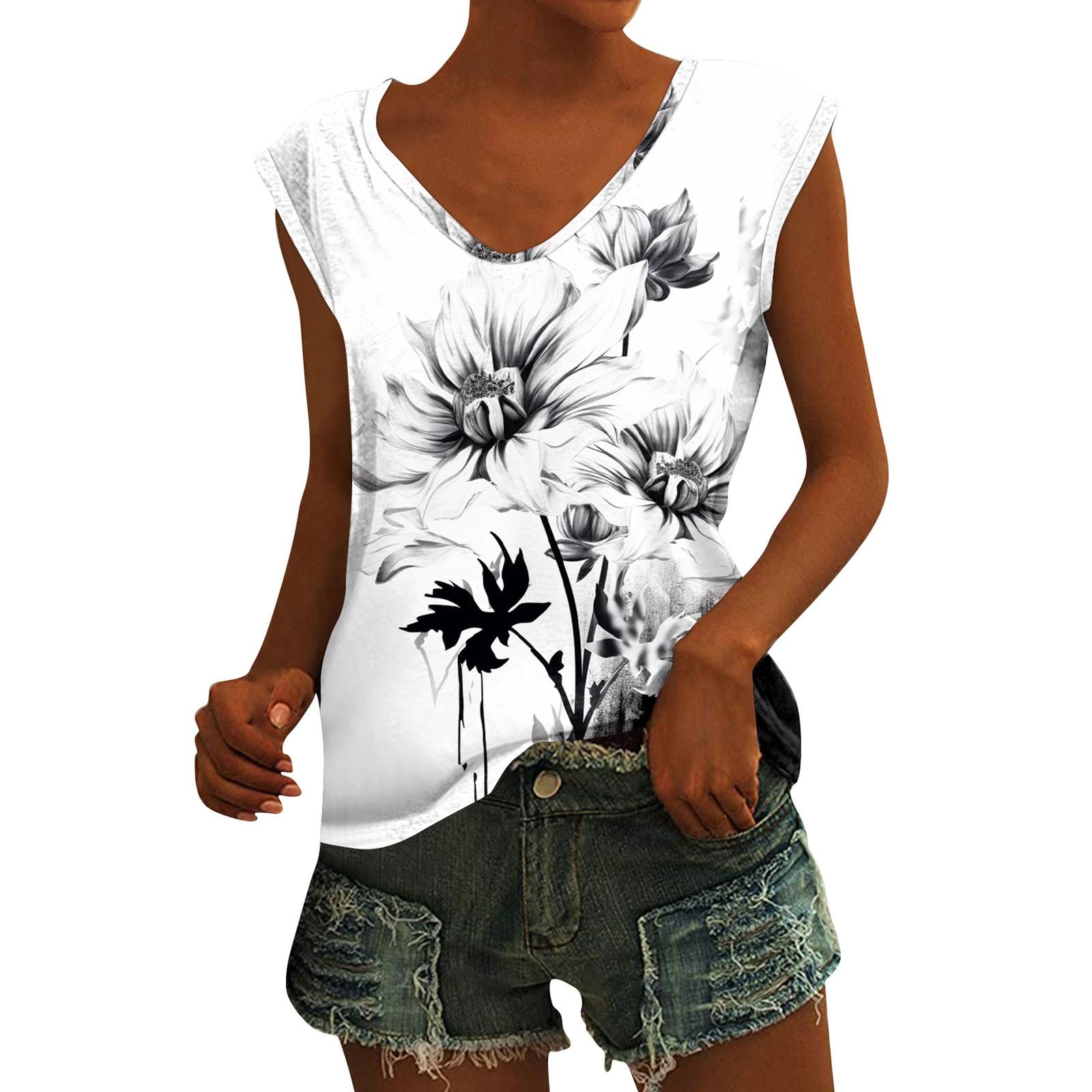 

Женский повседневный топ с v-образным вырезом и принтом, свободный пуловер, футболка с короткими рукавами XL белый