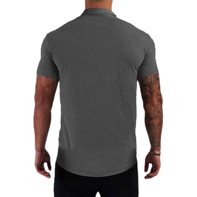 Do The Work  Muscleguys Brand Letter Printed Mens Cotton Bodybuilding Fitness Summer Fashion Breathable Slim Fit Polo Shirt Gym Clothing