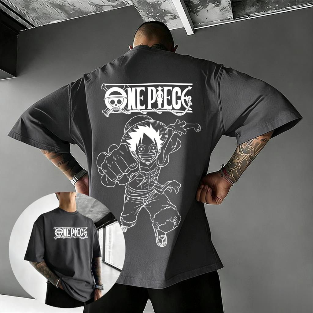 One Piece Luffy Anime Grafik T-Shirt Herren Damen 2026 Sommer Kurzarm Tee Harajuku Streetwear Lässig Comic Tops Y2k Kleidung