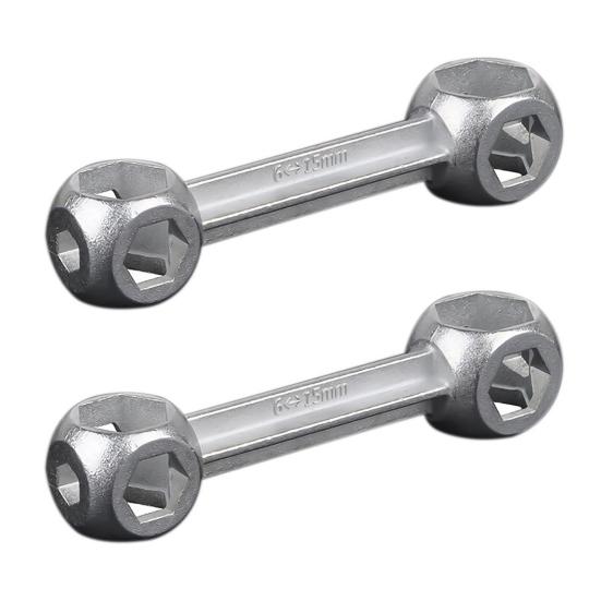 1/2/3/4/5Pcs 10-In-1 Multi-function Bicycle Wrench 6-15MM Bone Shape Hexagon Holes Torque Wrench Cycling Bike Repair Spanner Tool