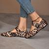 New Spring Ballet Flats Leopard Women Mary Janes Shoes Trendy Buckled Leisure Comfy Flats Women Shoes Big Size 42