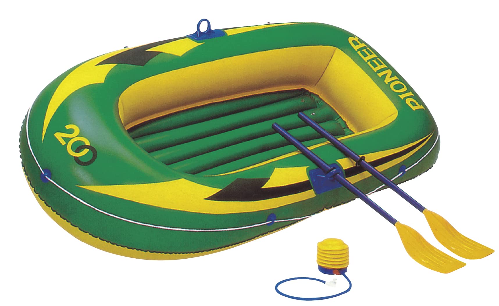 Igarashi Two-Man Boat Set 198 (198 x 117cm) with oars and pump, 3-chamber, GRYE, Large Size, 4970134250298