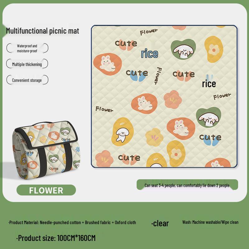 Waterproof Outdoor Picnic & Camping Mat: Thick, Moisture-Proof, Portable Lawn Cushion