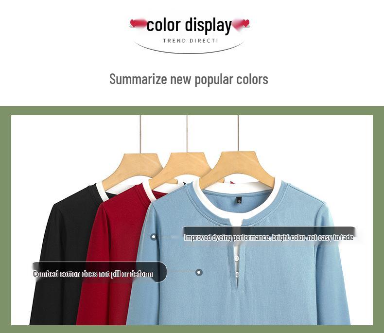 Chic Long-Sleeve Autumn Top: Cozy, Stylish, and Versatile Fake Two-Piece Design