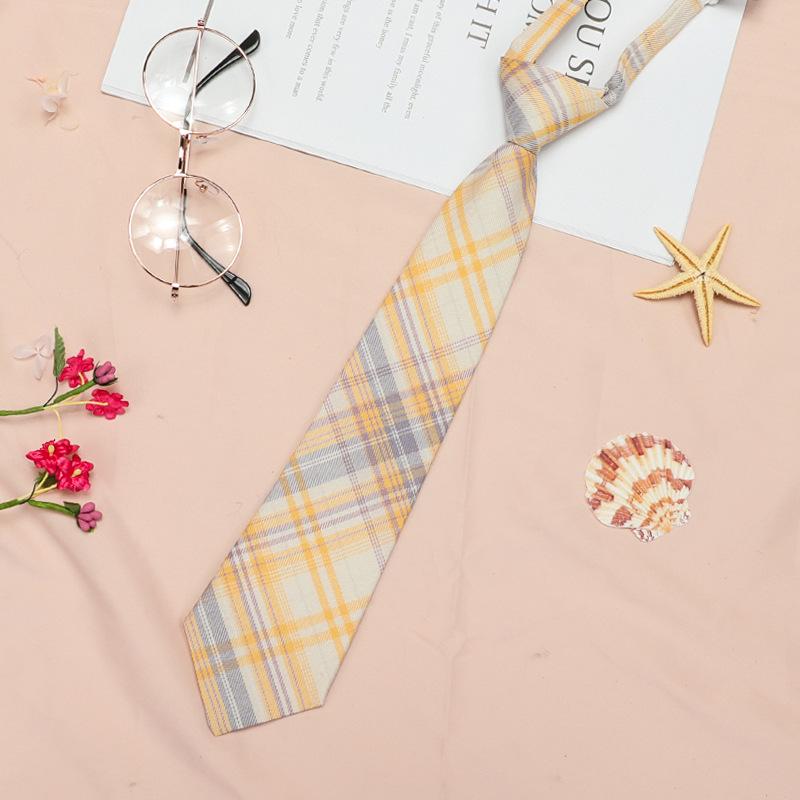 Japanese Plaid Black Bow Tie Collar Rope Women'S Necktie College Wind Streamer Jk Bow Shirt Ins Sailor Suit