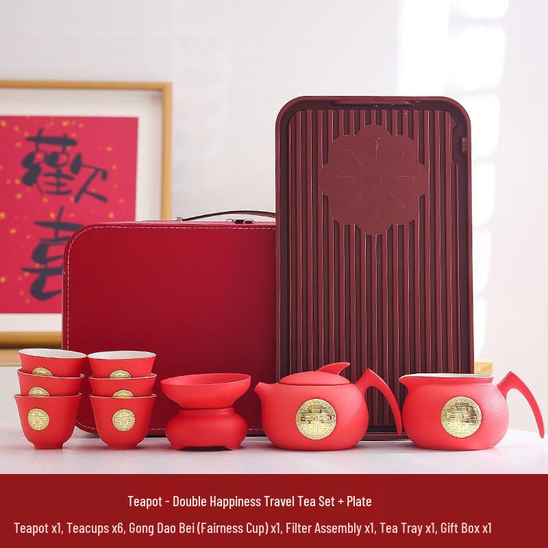 OIMG Ceramic Travel Kung Fu Tea Set
