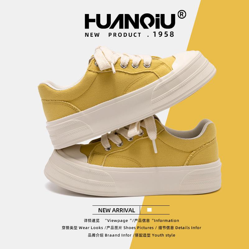 Globale Mango Canvas Schuhe Damen ZHQ-HQ077 Frühling neu dicksohlige erhöhende Board Schuhe vielseitige Freizeitschuhe Damen