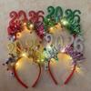 Number 2026 New Year Headbands Colorful Christmas Headpiece Glitter Headwear  New Year's Eve