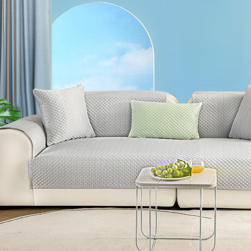 Black Technology Ice Silk Sofa Cushion Summer Summer Simple Modern Summer Mat Seat Cushion Non-Slip Sofa Cover Cover Cloth
