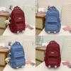Nylon School Backpack With Design For Middle School Students And Laptop Storage