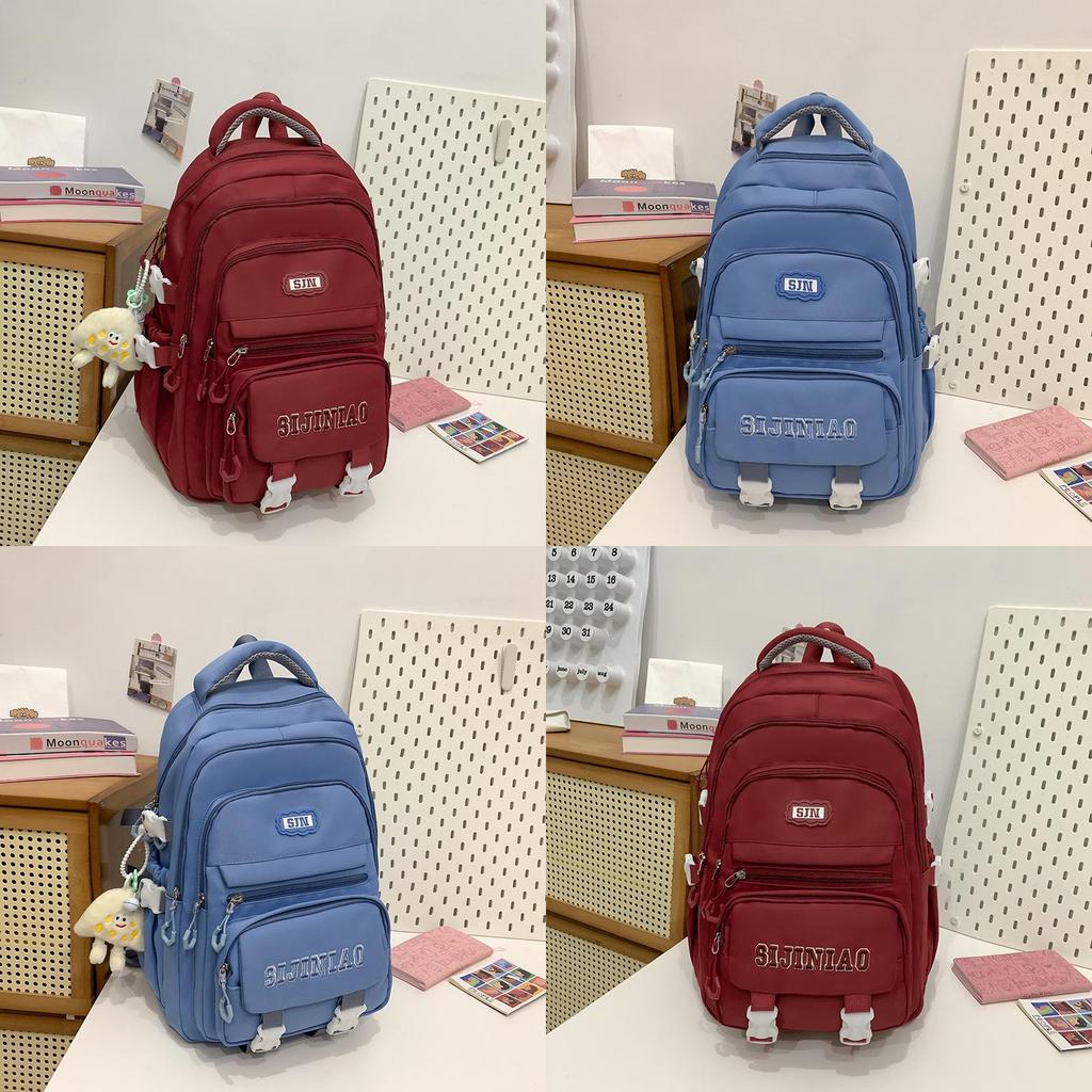 Nylon School Backpack With Design For Middle School Students And Laptop Storage