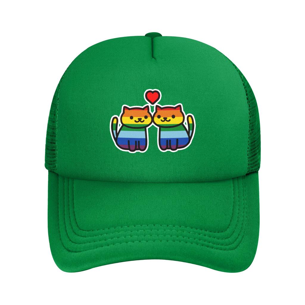 LGBT Rainbow Gay Pride Trucker Cap Unisex HipHop Mesh Baseball Caps Polyester Adjustable Golf Hats