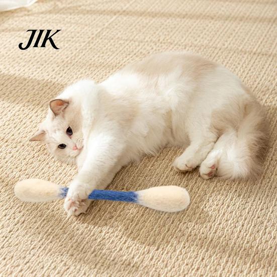 Indoor Cat Play Toy 6Pcs Cotton Swabs Toys with Catnip Giant Kitten Chew Sticks Felt Swab Cats Dental Care Teething Big Interactive Boredom