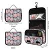 Floral Toiletry Pouch with Hanging Hook for Toiletries and Travel Small Item Perfect for Business and Outdoor Cute and Stylish Character Design