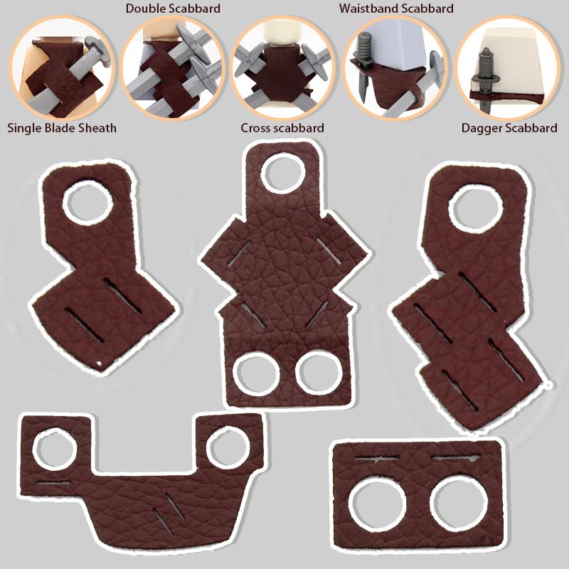 MOC DIY Mittelalterliche Burg Militärisches Schwertriemen Scheide Gürtel Bausteine Krieger Ritter Soldat Figuren Zubehör Steine Spielzeug