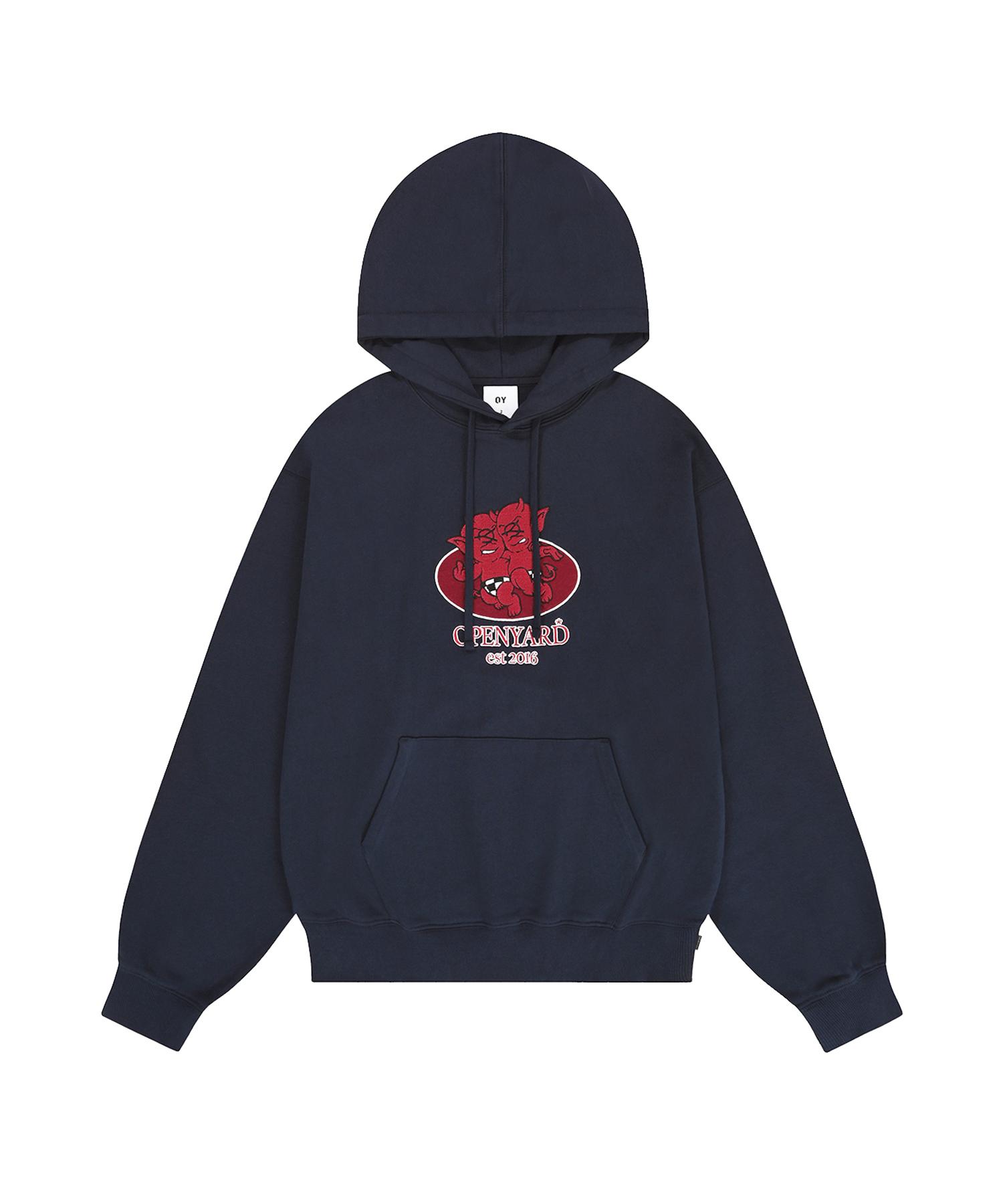 Oy Two Devils Logo Hoodie - Navy 0