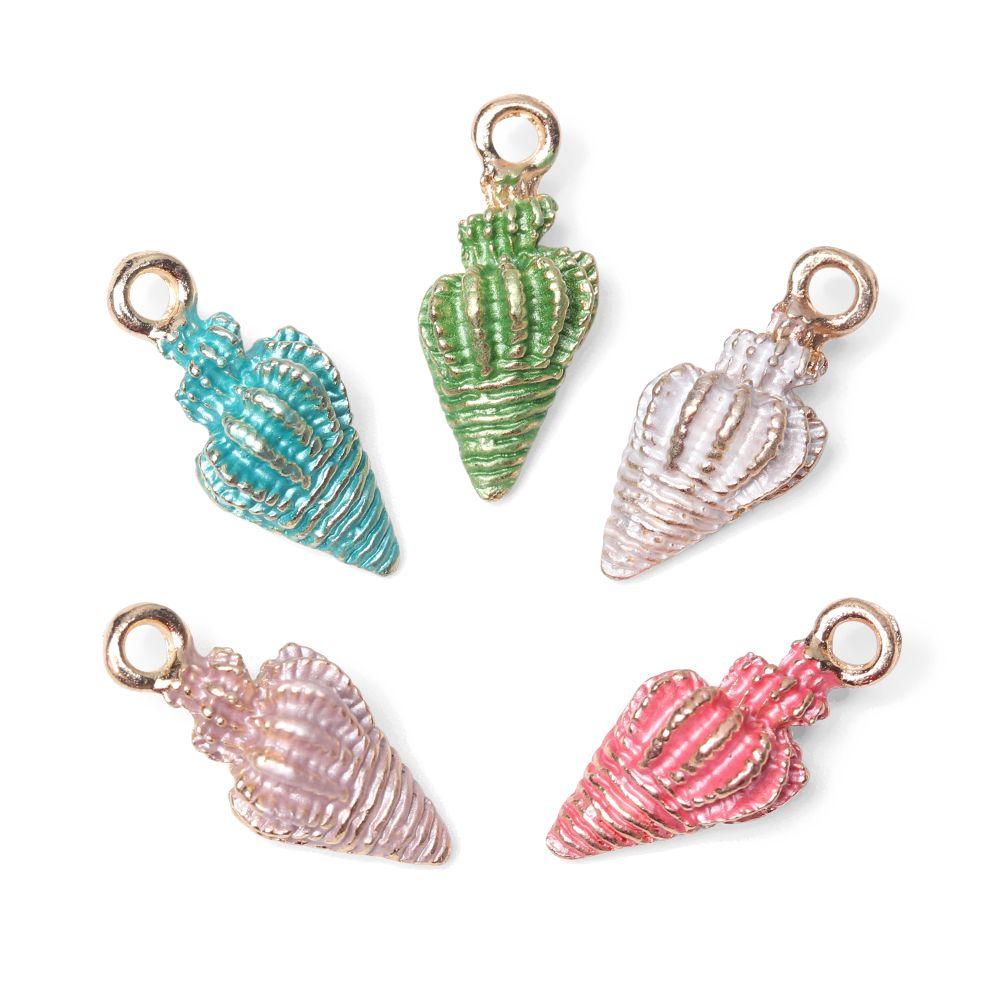 13Pcs/Set DIY Necklace Craft Making Ocean Pendants Conch Charms Handmade Accessories Sea Shell