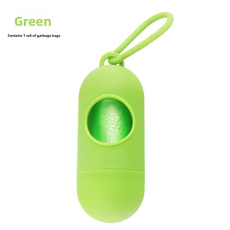 

Pet Cleaning Supplies, Dog Garbage Bags, Bullet-shaped Portable Storage Boxes, Toilet Picks, Garbage Bag Boxes зелёный