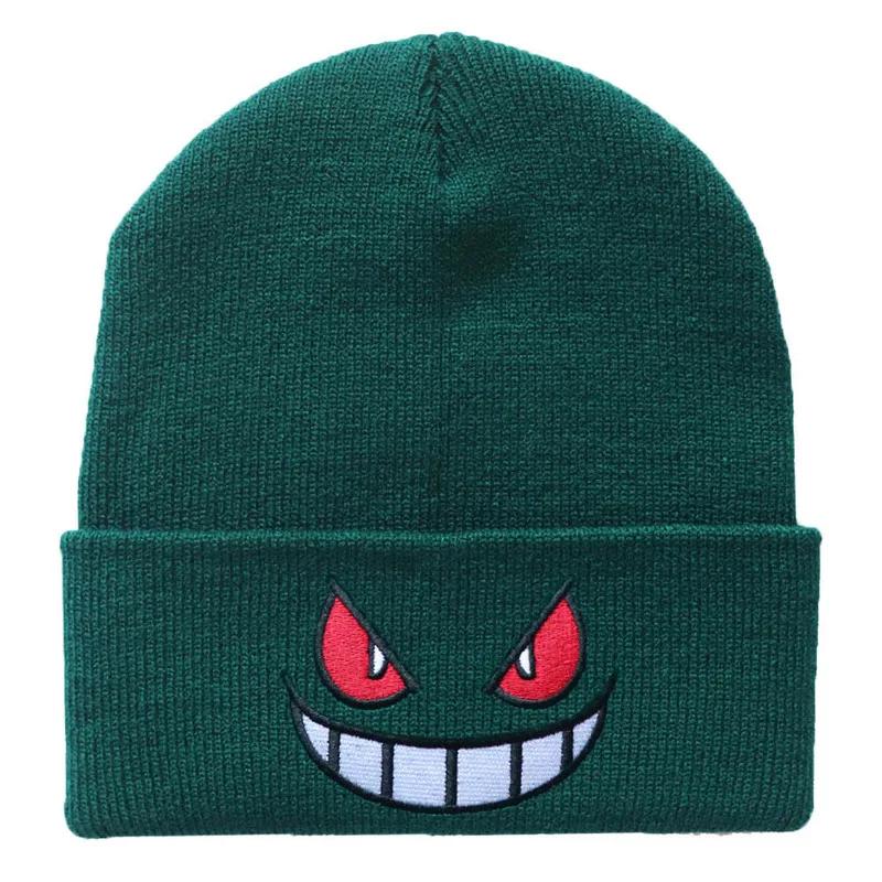 Cartoons Beanie Warm Stretchable Anime Beanie Knit Hats Winter Funny Keep Warm Fashion Autumn Crimping Woman Men Knitted Hat