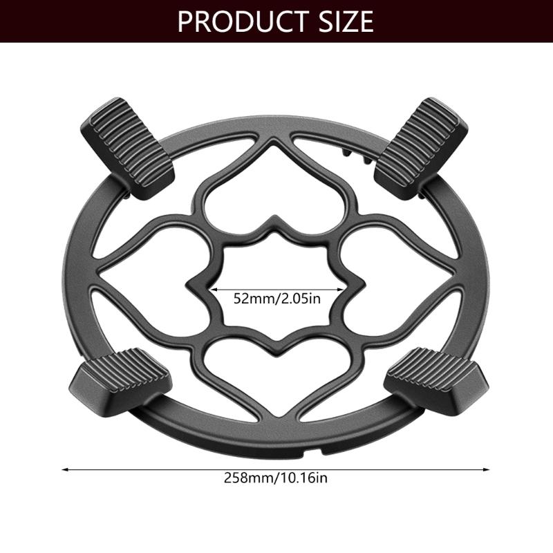Heavy Duty Cast Iron Practical Gas Stove Stand Gas Stove Bracket Cast Iron Detachable Rack Gas Stove Cooker Adapter