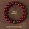 Cinnabar Buddha Beads Bracelet - Lucky Charm for Men & Women