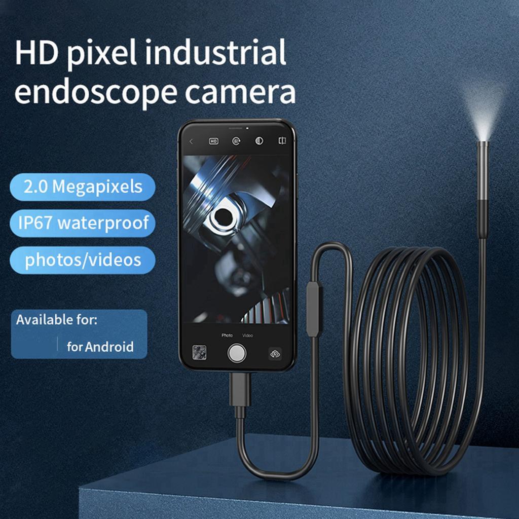 Typ-C Endoskop Inspektionsbohrkamera 7,9 mm Eingebaute LED-Leuchten IP67 Wasserdicht für Mobiltelefon