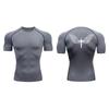 Compressie T-shirts voor Mannen Korte Mouw Sportschool Workout Fitness Onderhemden Sneldrogend Atletisch T-shirt Top 10095