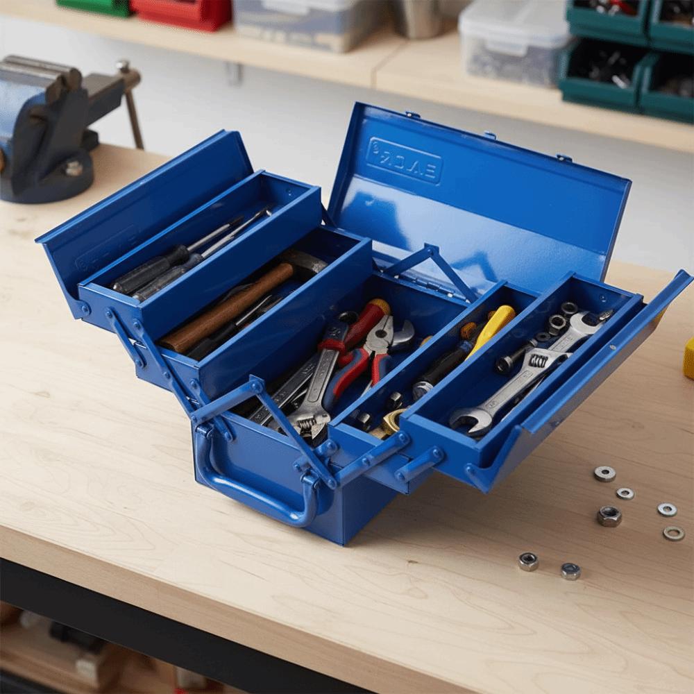Metal Tool Box Large Storage Tools Box On-Board Storage Repair Chest  Electrician Repair