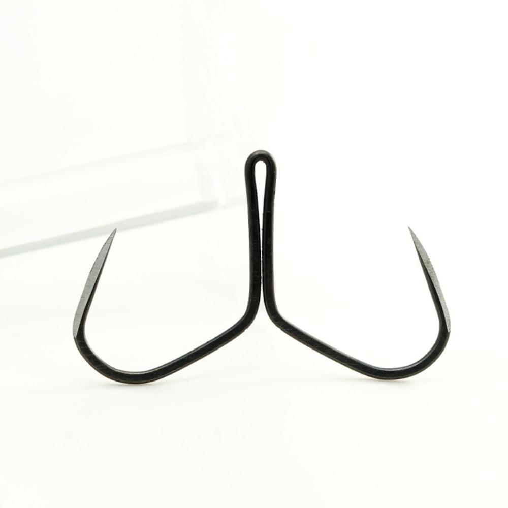 10pcs High Carbon Steel Butterfly Hook Duple Hooks Strong Anchor Hook  Tackle Accessorie