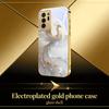 Snowy Land Golden Tiger For Samsung S25 Ultra S21 S22 FE S23 Plus S24 S20 S26 Note 10 20 Golden Glass Electroplated Phone Case