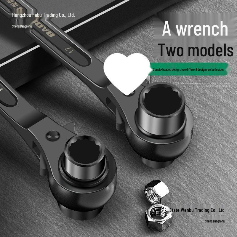 Dual Function Ratchet Wrench Set with Burr Wheel and Torx Socket