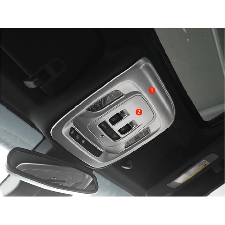 Front Reading Light Cover Trim For - Cadillac CT4 ATS 2pcs Matte Silver